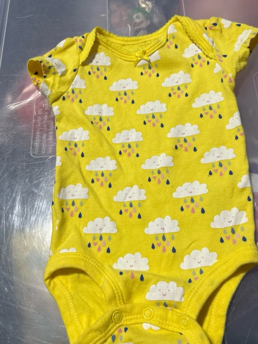 Carter's Yellow & Navy Baby Matching Set - Sun & Cloud Print